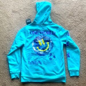 🩵 ONE WORLD BLUE HOODIE (NWT)